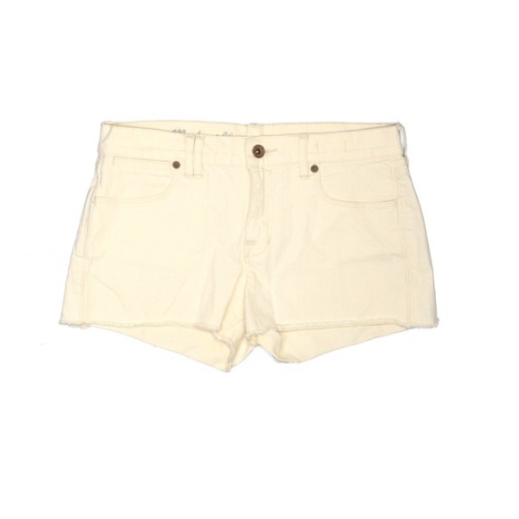 Madewell Ivory Cream Raw Hem Denim Summer Shorts Size 29 - Picture 1 of 4
